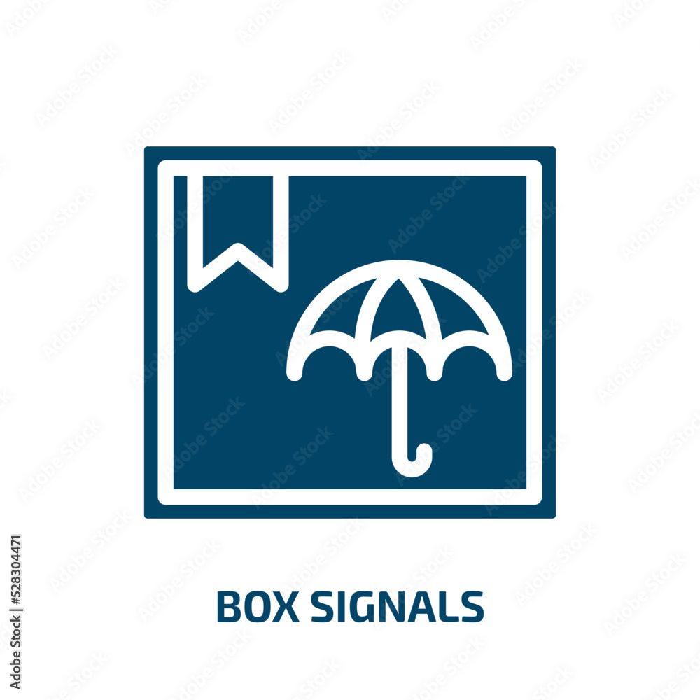 Poster box signals vector icon. box signals, signal, box filled icons from flat logistic delivery instructi