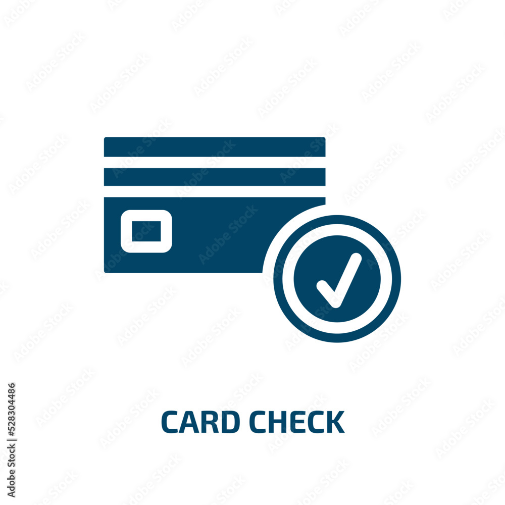 Poster card check vector icon. card check, check, banking filled icons from flat logistic delivery instruct