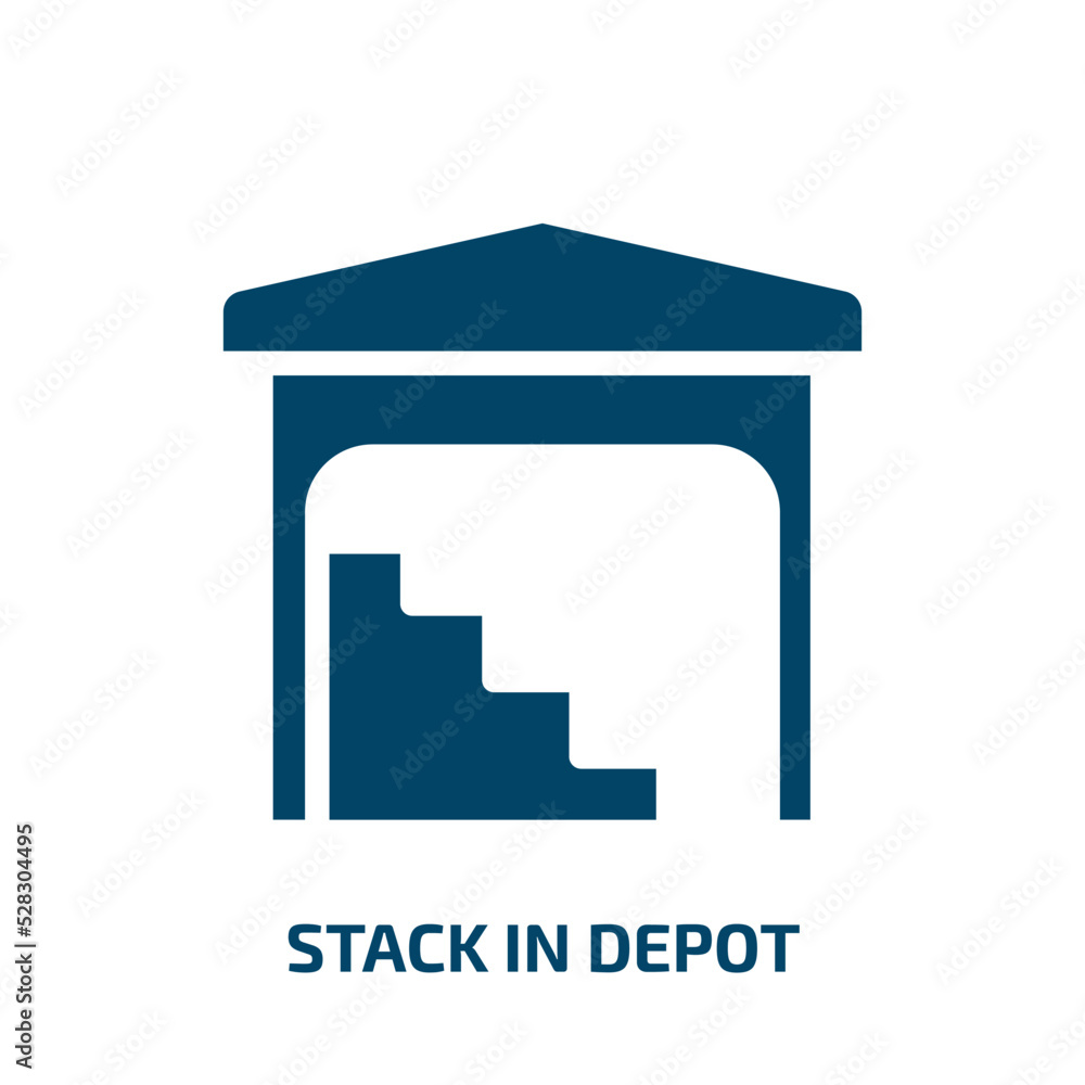 Poster stack in depot vector icon. stack in depot, stack, depot filled icons from flat shipping and handly 