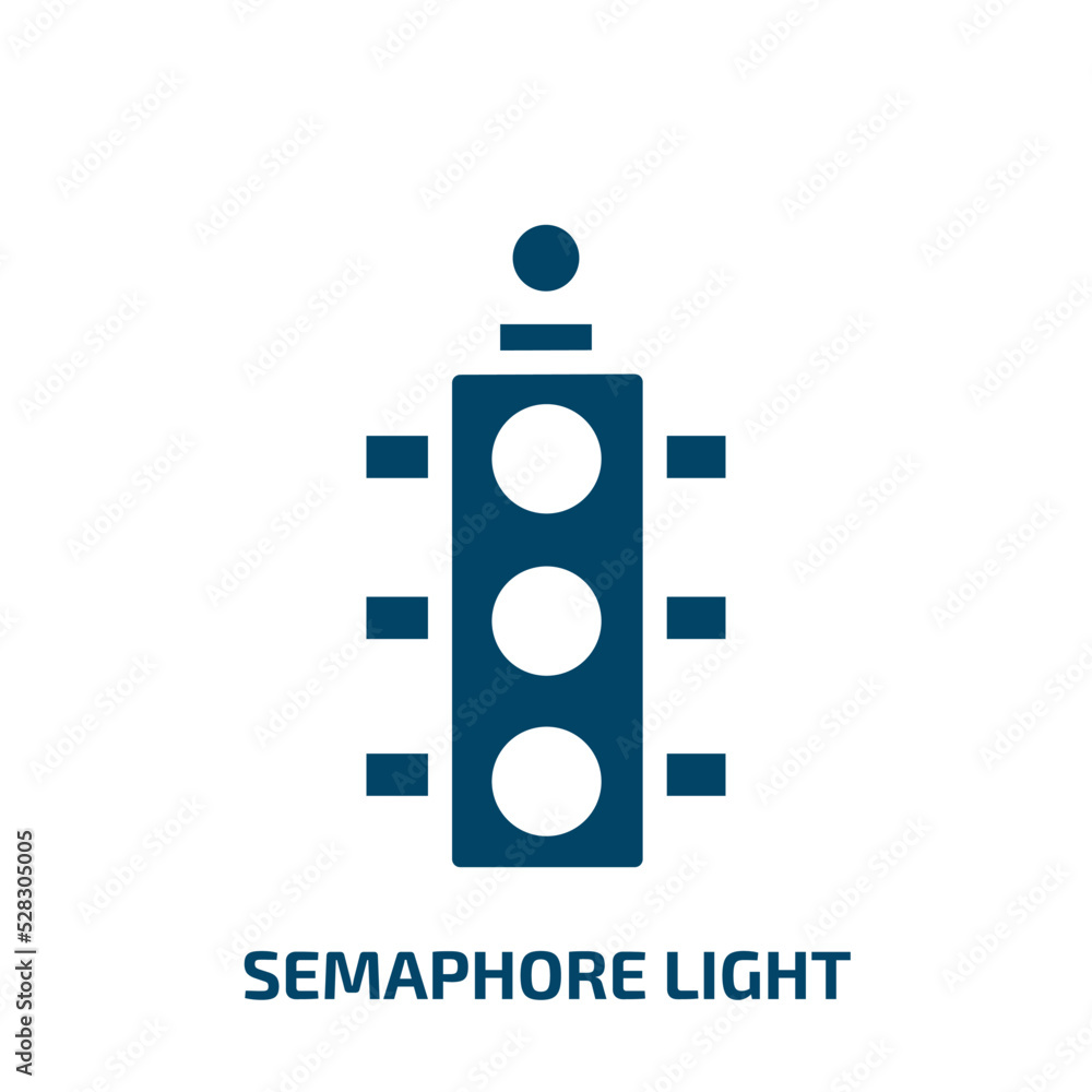 Poster semaphore light vector icon. semaphore light, road, traffic filled icons from flat signals set conce