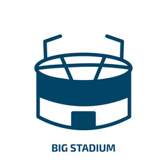 big stadium vector icon. big stadium, stadium, sport filled icons from flat poi public places concept. Isolated black glyph icon, vector illustration symbol element for web design and mobile apps