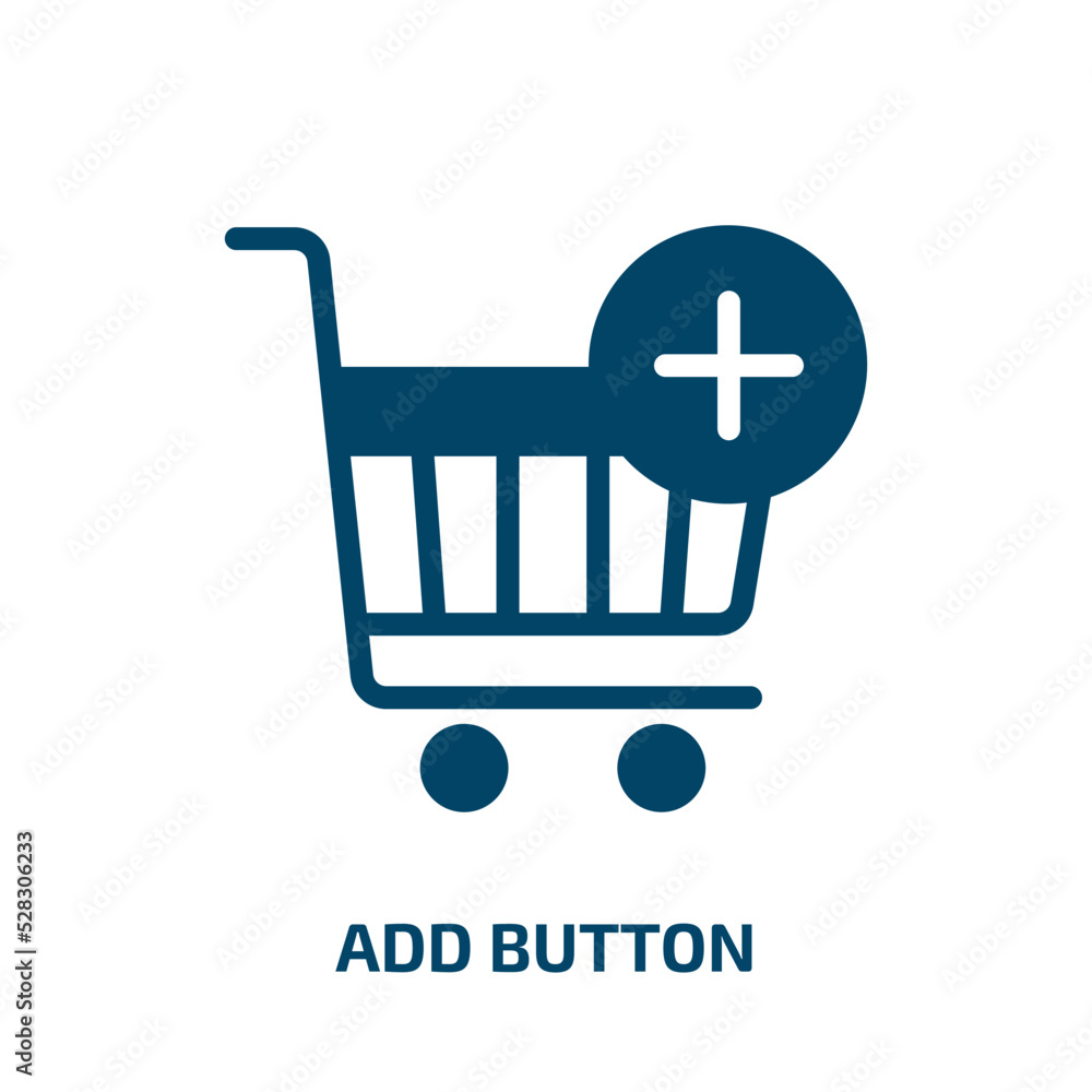 Poster add button vector icon. add button, button, add filled icons from flat shopping and e commerce conce