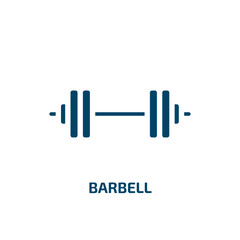 barbell vector icon. barbell, fitness, sport filled icons from flat gym equipment concept. Isolated black glyph icon, vector illustration symbol element for web design and mobile apps