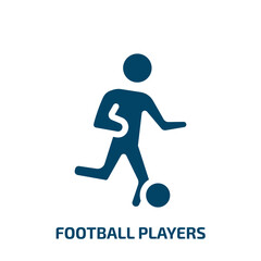 football players vector icon. football players, football, sport filled icons from flat soccer concept. Isolated black glyph icon, vector illustration symbol element for web design and mobile apps