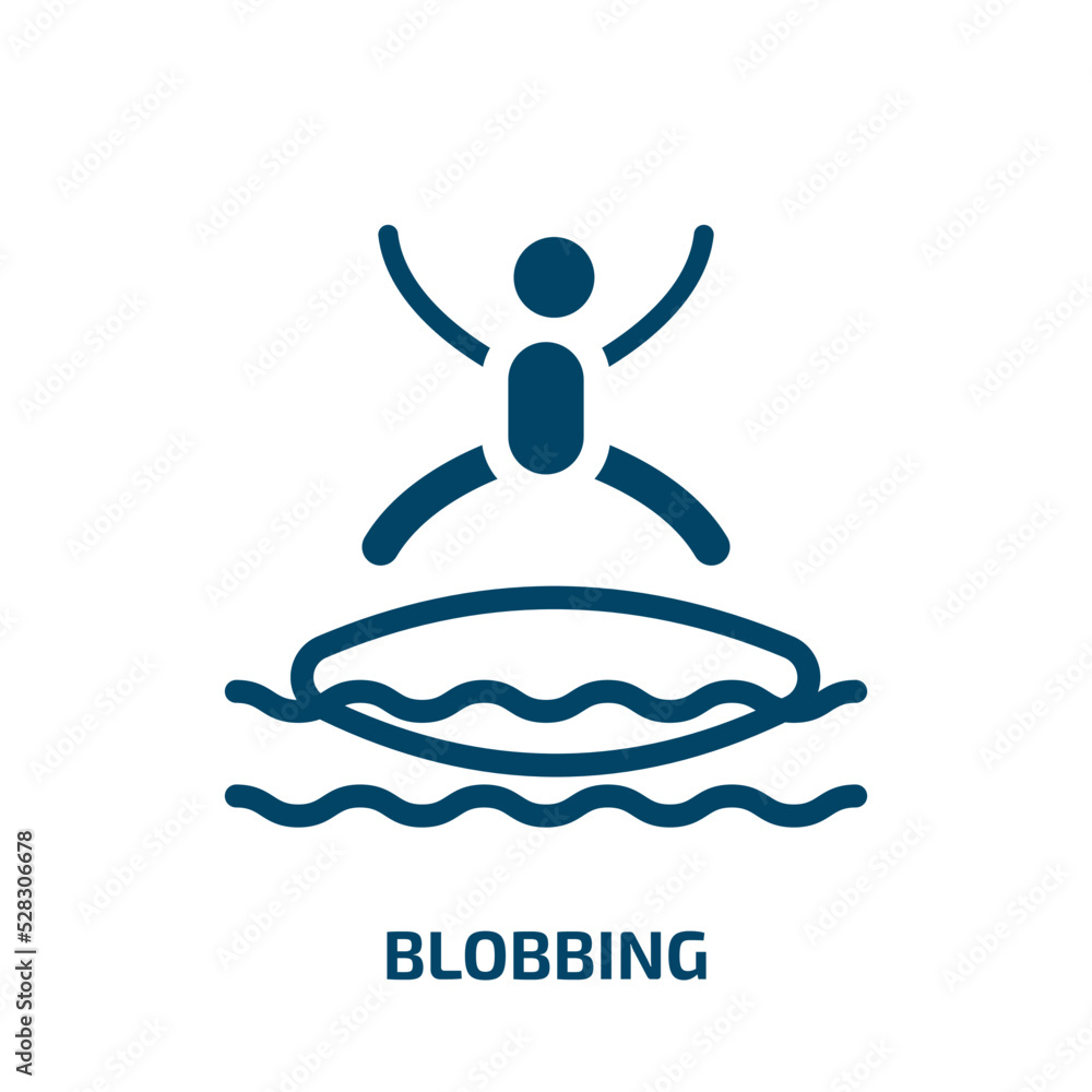 Poster blobbing vector icon. blobbing, blob, circle filled icons from flat x treme concept. isolated black 