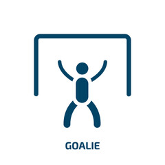 goalie vector icon. goalie, sport, game filled icons from flat soccer concept. Isolated black glyph icon, vector illustration symbol element for web design and mobile apps