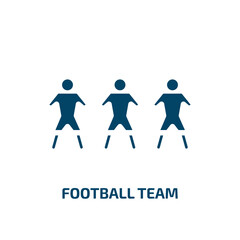 football team vector icon. football team, football, game filled icons from flat soccer concept. Isolated black glyph icon, vector illustration symbol element for web design and mobile apps