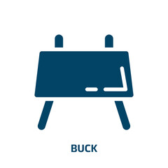 buck vector icon. buck, business, bank filled icons from flat gym concept. Isolated black glyph icon, vector illustration symbol element for web design and mobile apps