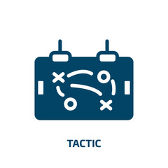 tactic vector icon. tactic, strategy, tactics filled icons from flat soccer concept. Isolated black glyph icon, vector illustration symbol element for web design and mobile apps