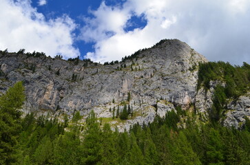 landscape with blue sky and clouds