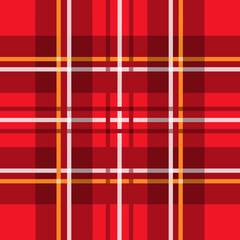 Red Tarkan seamless texture. Vector Illustration of National Scottish cloth pattern.