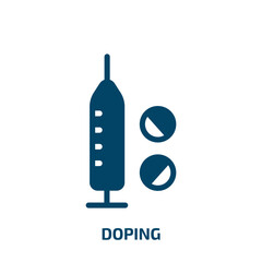 doping vector icon. doping, drug, dope filled icons from flat sports concept. Isolated black glyph icon, vector illustration symbol element for web design and mobile apps