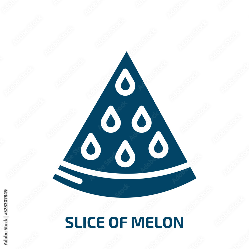 Poster slice of melon vector icon. slice of melon, fruit, slice filled icons from flat summer concept. isol