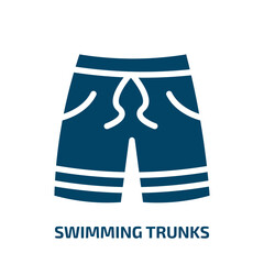 swimming trunks vector icon. swimming trunks, fashion, underwear filled icons from flat summer concept. Isolated black glyph icon, vector illustration symbol element for web design and mobile apps