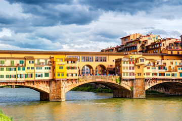 Ponte Vecchio bridge over Arno River, Florence, Italy