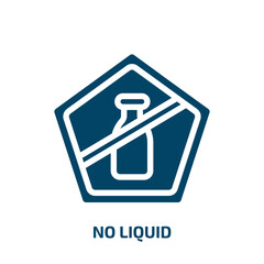 no liquid vector icon. no liquid, liquid, nature filled icons from flat airport concept. Isolated black glyph icon, vector illustration symbol element for web design and mobile apps