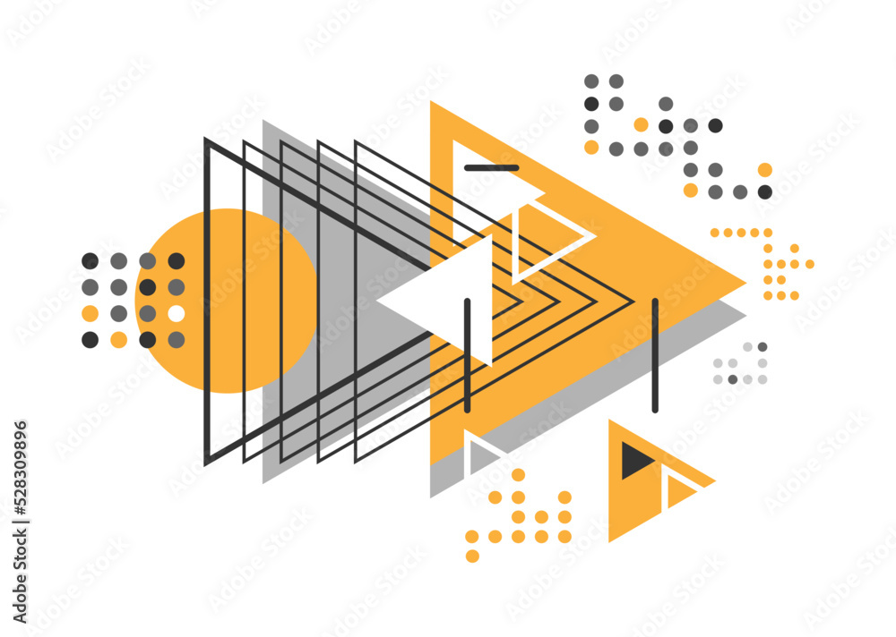 Fototapete triangle geometric abstract graphic background, dynamic geometric shapes compositions, flat and clea