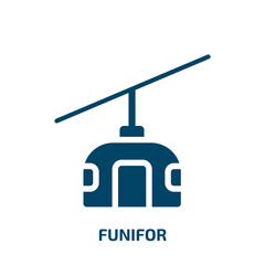 funifor vector icon. funifor, vector, graphic filled icons from flat vehicles and transports concept. Isolated black glyph icon, vector illustration symbol element for web design and mobile apps
