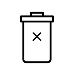 Delete or remove vector icon. Simple trash can symbol