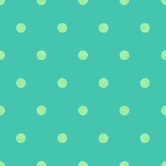 Green Polka Dot Seamless Pattern, Colorful Festive Background, Wrapping Paper and Texture, Vector EPS Design.
