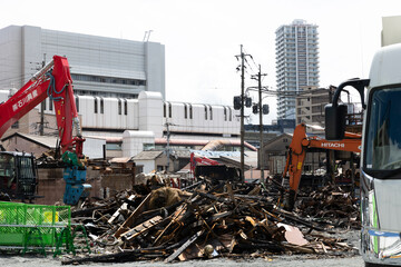 旦過市場 火災後（2022年9月4日撮影）