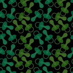 Cartoon baby pacifier seamless toys pattern for kids clothes print and wrapping paper and accessories