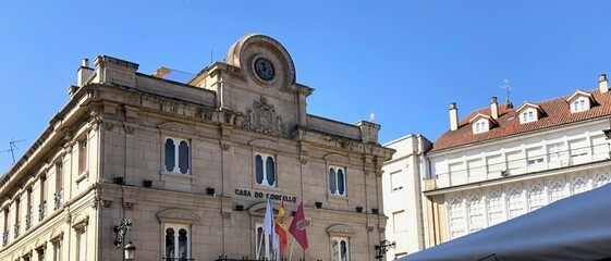 Fachada del Ayuntamiento de Ourense, Galicia