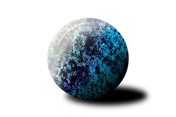 coral reef blue glass crystal mineral ball sphere 3d dimensional render shiny gloss glossy underwater globe