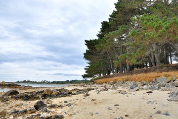 Beautiful seacsape at Plougrescant in brittany - France