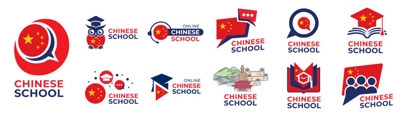 Vector logo of the Chinese language school