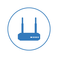 Modem wireless router internet icon | Circle version icon |