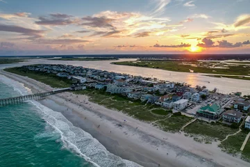 Papier Peint photo autocollant Atlantic Ocean Road Wrightsville Beach Sunset 3