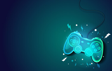 Modern Green Game Controller Concept © Black White Mouse