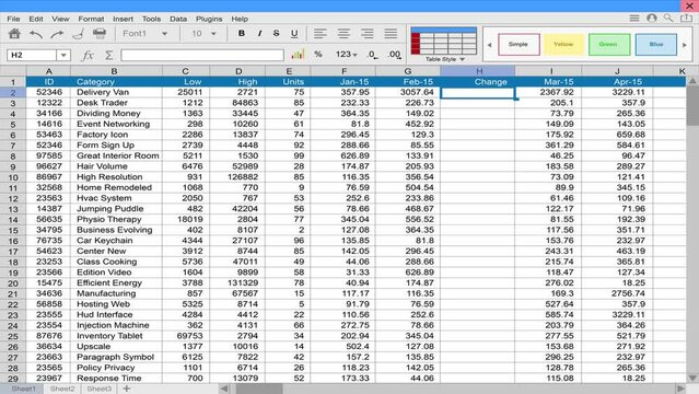 Data Spreadsheet Software. Online Accountant