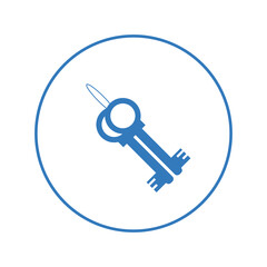 Access door antique key icon | Circle version icon |