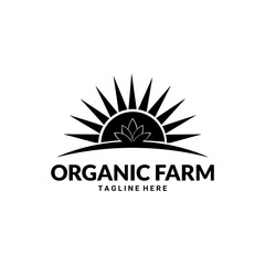 farm logo template. Organic product sticker. Farmers Market