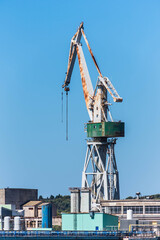 Fototapeta na wymiar crane in the port of pula, croatia