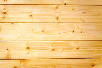 Wood texture background Yellow pine wood planks wall texture background flat frontal smooth planed