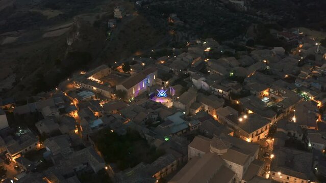 Ancient Italian Village by night 