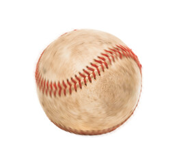 Transparent PNG Single Slightly Worn Spinning Baseball.