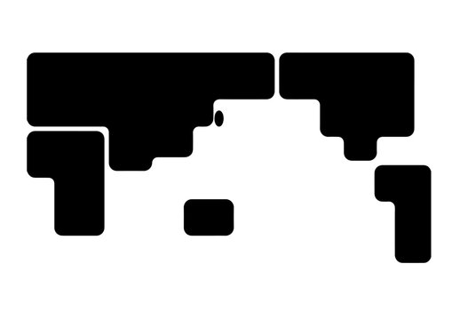 recommend clip art: 世界地図（角丸）黒