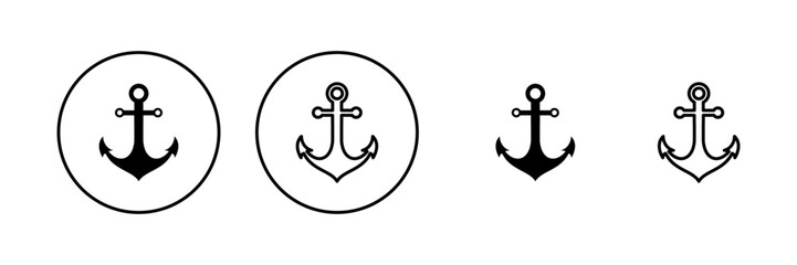 Anchor icon vector. Anchor sign and symbol. Anchor marine icon.