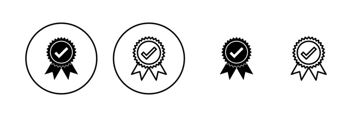 Approved icon vector. Certified Medal Icon