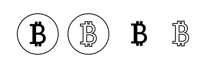 Obraz premium Bitcoin icon vector. bitcoin sign and symbol. payment symbol. cryptocurrency logo