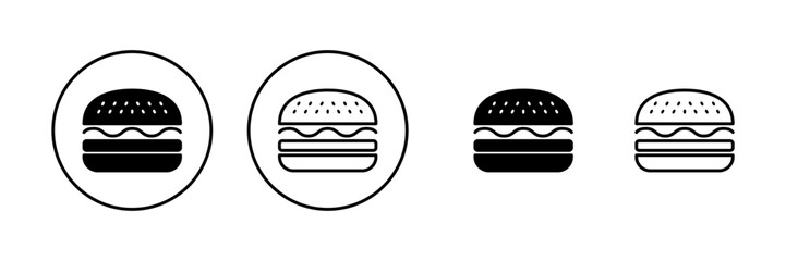 Burger icon vector. burger sign and symbol. hamburger