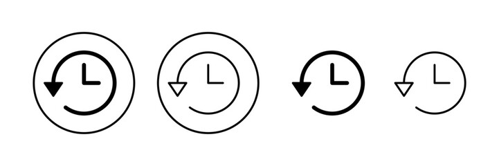 PrintHistory icon vector. recent event history sign and symbol