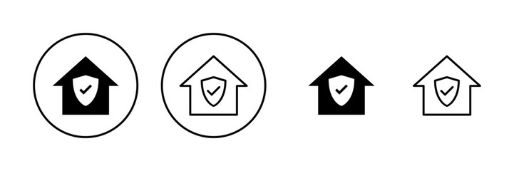 home insurance icon vector. home protection sign and symbol