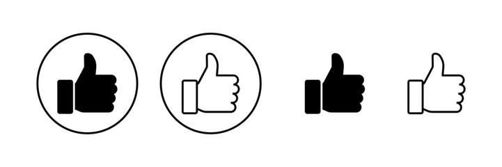 Like icon vector. Thumbs up sign and symbol. Hand like