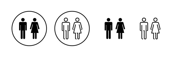 Man and woman icon vector. male and female sign and symbol. Girls and boys