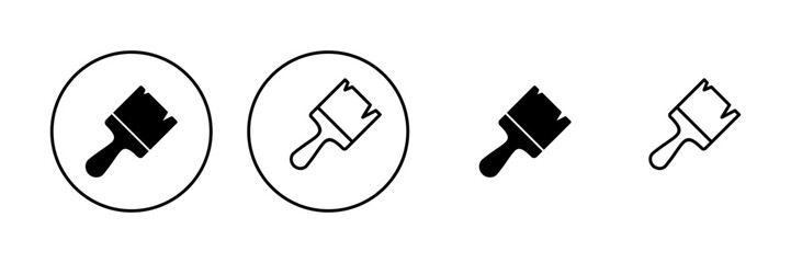 Paint icon vector. paint brush sign and symbol. paint roller icon vector